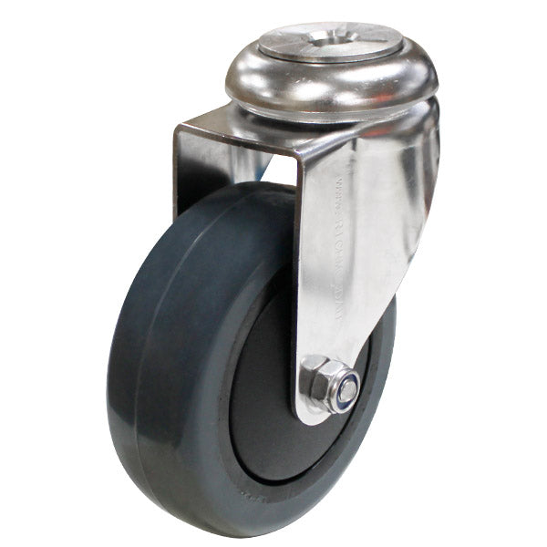 100mm Elastic Rubber Swivel Castor (S4461) image 0