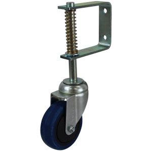 Spring Gate Castor with 100mm Blue Rebound Rubber Wheel (S4022) image 0