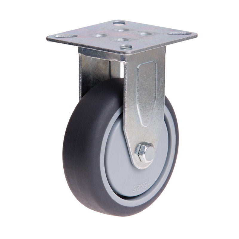 Richmond Castor Rigid with Institutional Rubber 75mm Wheel (R3711) image 0