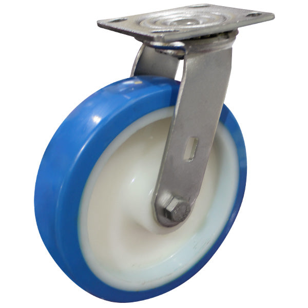 200mm Reb Poly Wheel 300kg Capacity Castor (S8382) image 0