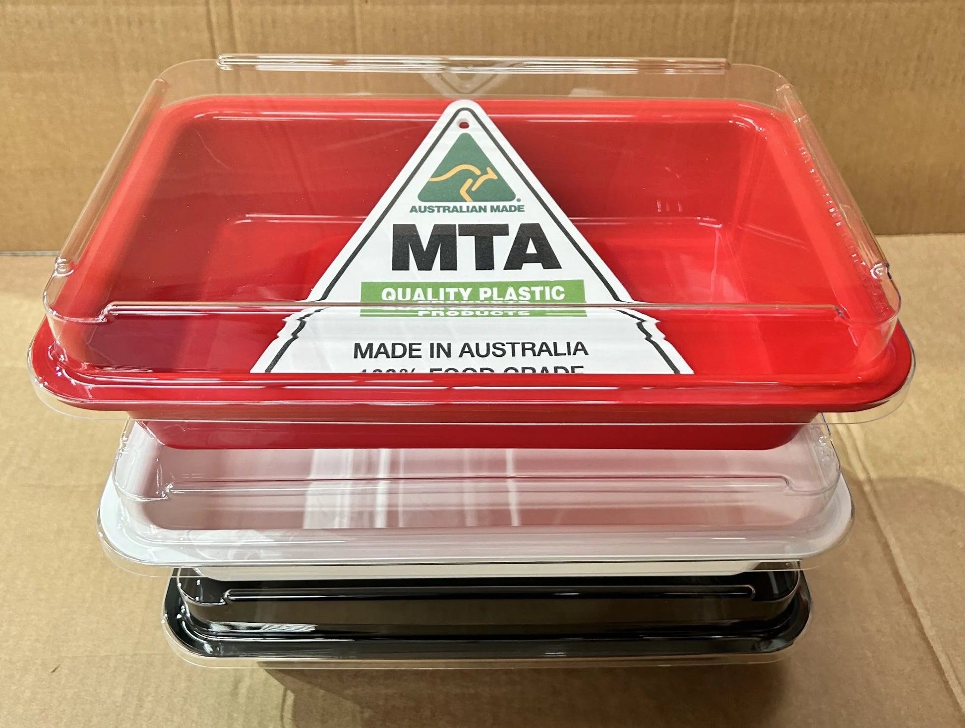 MTA DISPLAY TRAY LID (SUIT 128) STACKABLE CLEAR (L128-LID) image 6