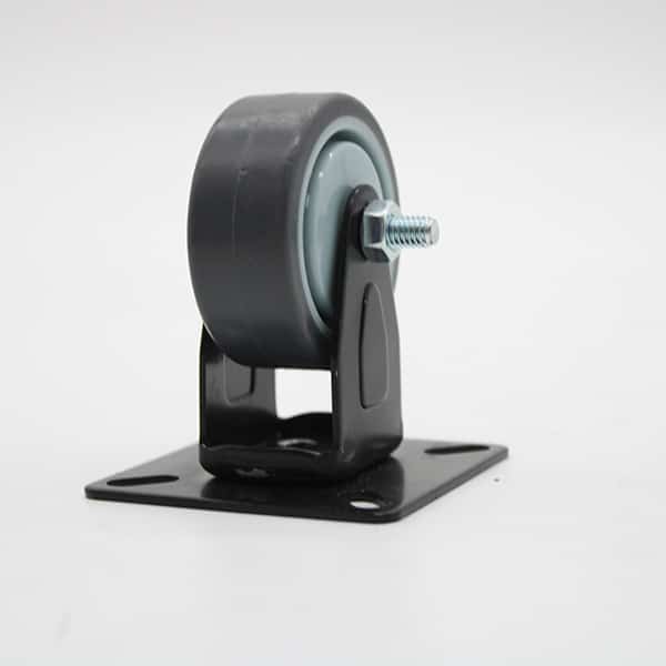 50mm Grey Rubber Wheel 30kg Capacity Rigid Castor (R2215) image 1