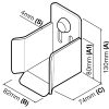 Cantilever Gate End Catch to Suit 68mm Wide Channel (GTR033) image 1