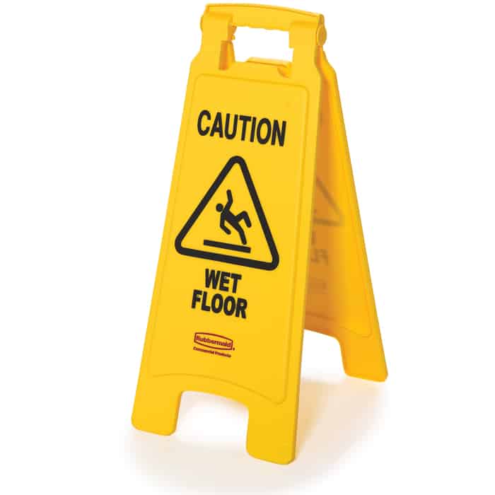 Rubbermaid 2 Sided Floor Sign “Wet Floor” Yellow Colour | RFG611277 image 0