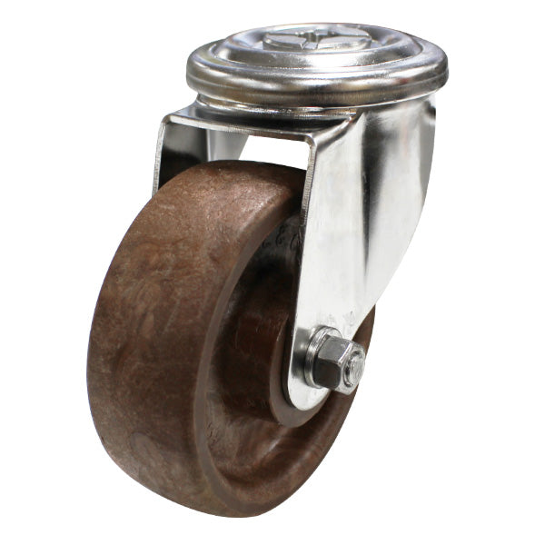 Richmond Swivel 100mm High Temp Nylon Wheel Stainless Steel Excel Castor (S4136) image 0
