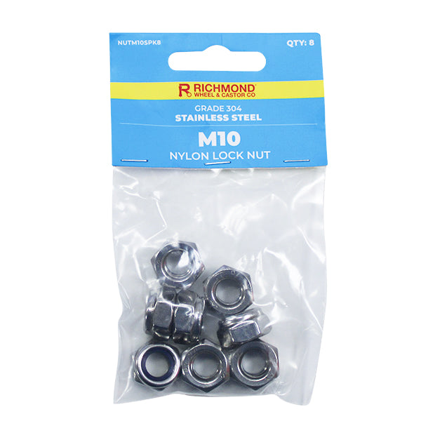 M10 Stainless Steel Hex Nut - 8 Pack (NUTM10SPK8) image 0