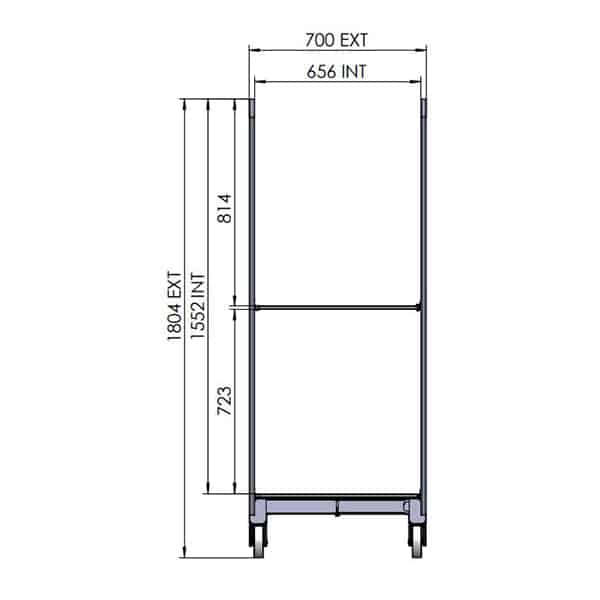 2 Sided Foldable Roll Cage With Fixed Shelf (RCR221) image 5