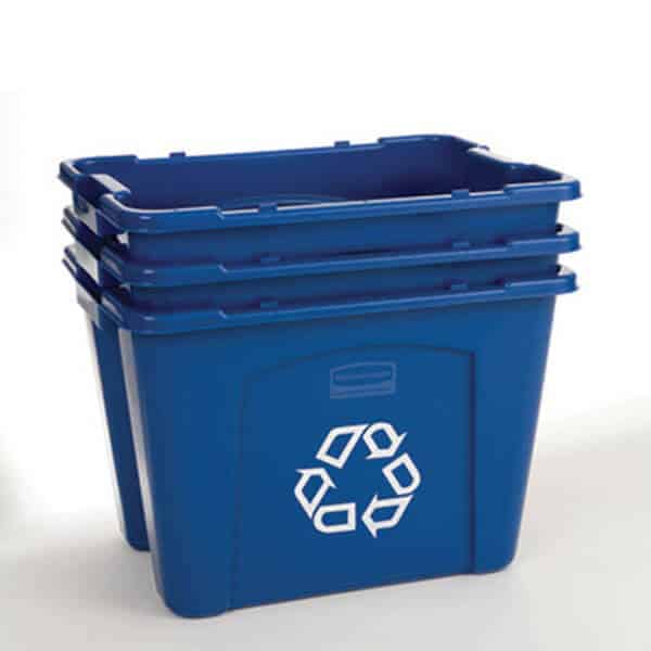 Rubbermaid 53 Litre Recycling Box Blue Color | RFG571473 image 0