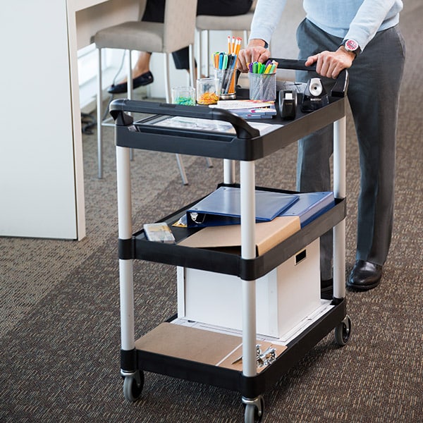 Rubbermaid | 3 Shelf Utility Cart | RFG342488 BLA image 1