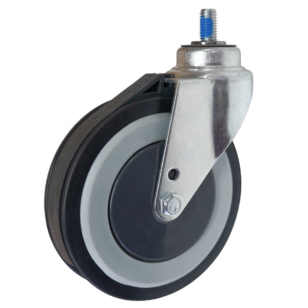 125mm Polyurethane Travelator Castor | 40mm Thread (S5165) image 0