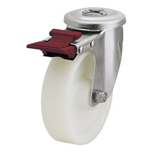 Swivel Castor with Nylon 125mm Wheel and Brake (S5146B) image 0