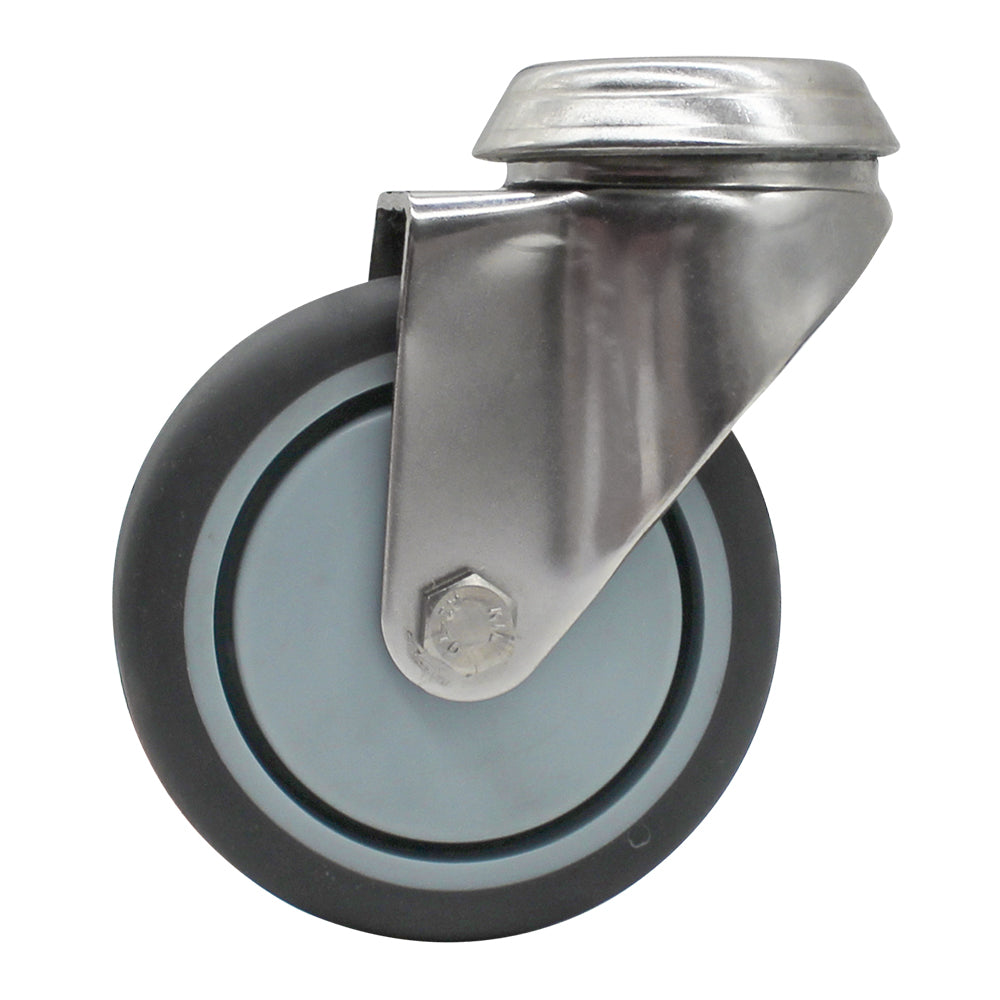 75mm Rubber Wheel 50kg Capacity Stainless Steel Castor (S3728) image 3