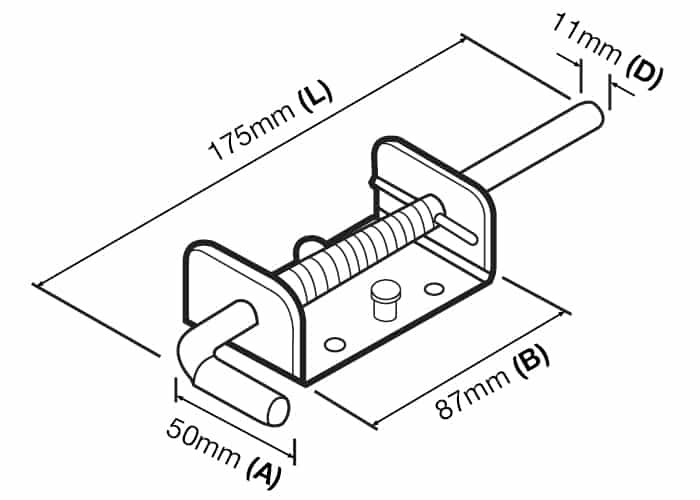 Spring Latch (GTR144) image 1