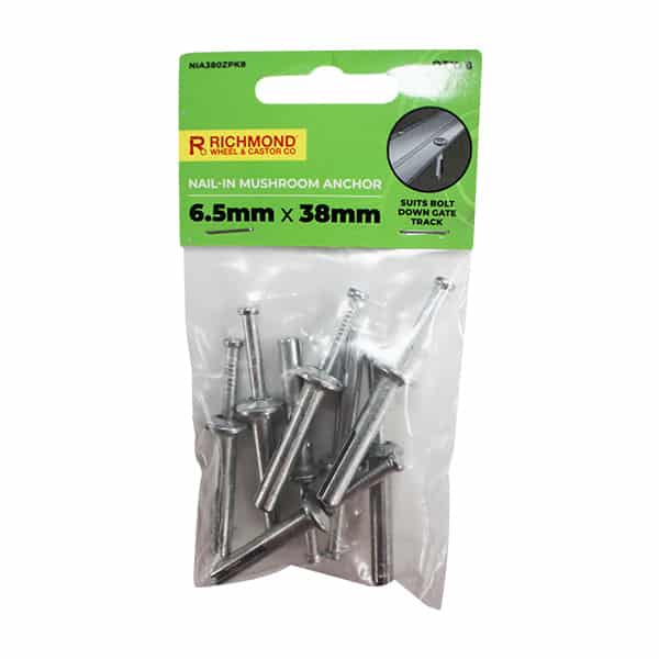 M6.5 x 38mm Nail-In Mushroom Anchor - 8 Pack (NIA380ZPK8) image 0