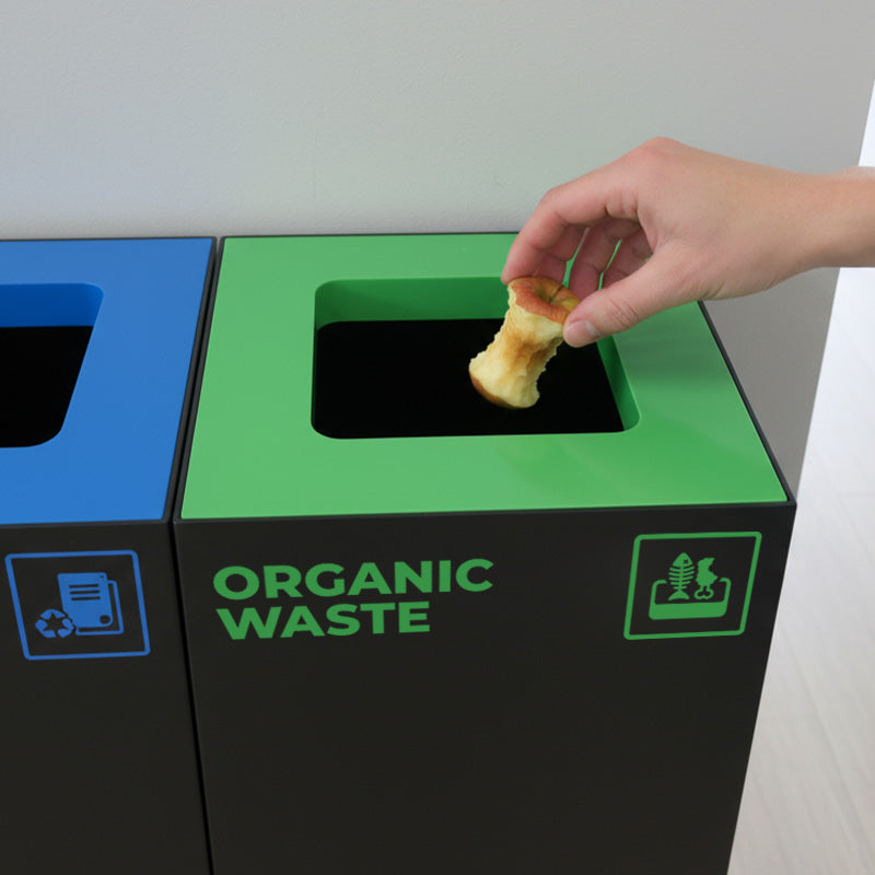 Waste Recycling Station Bin – Green Lid – Organic/Food Waste (WRS003)