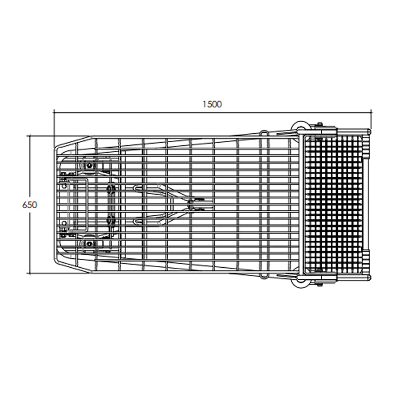 Steel Mesh Platform Trolley With Spring Load Dampening Deck and Fifth Wheel For Easy Steering (PFS001)