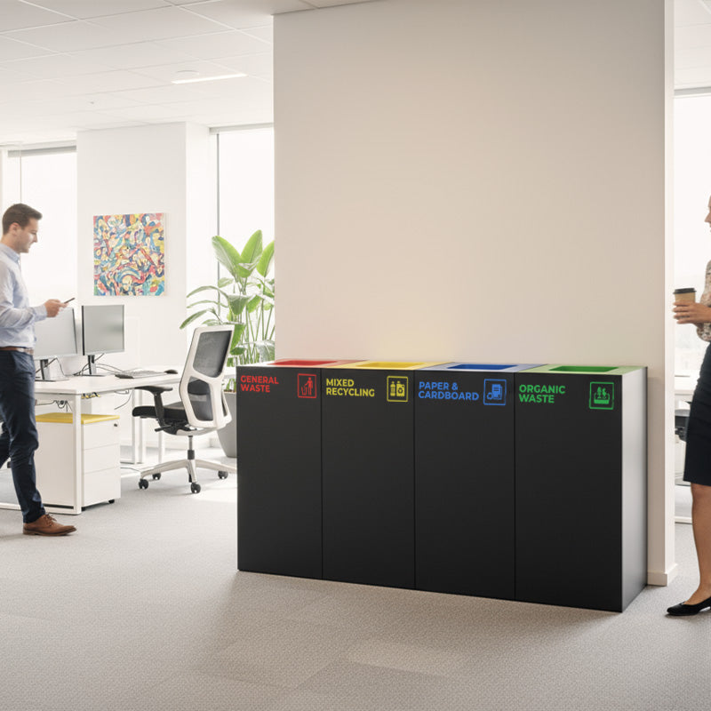 Waste Recycling Station Bin – Green Lid – Organic/Food Waste (WRS003)