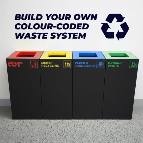 Waste Recycling Station Bin – Red Lid – Landfill/General Waste (WRS001)