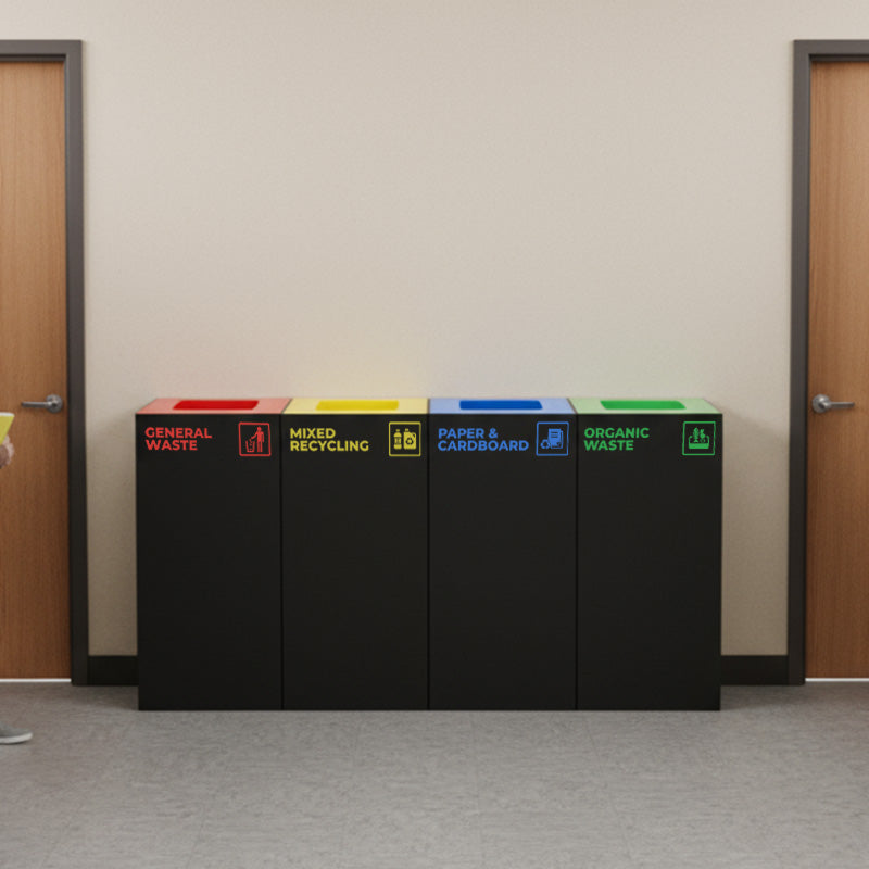 Waste Recycling Station Bin – Green Lid – Organic/Food Waste (WRS003)